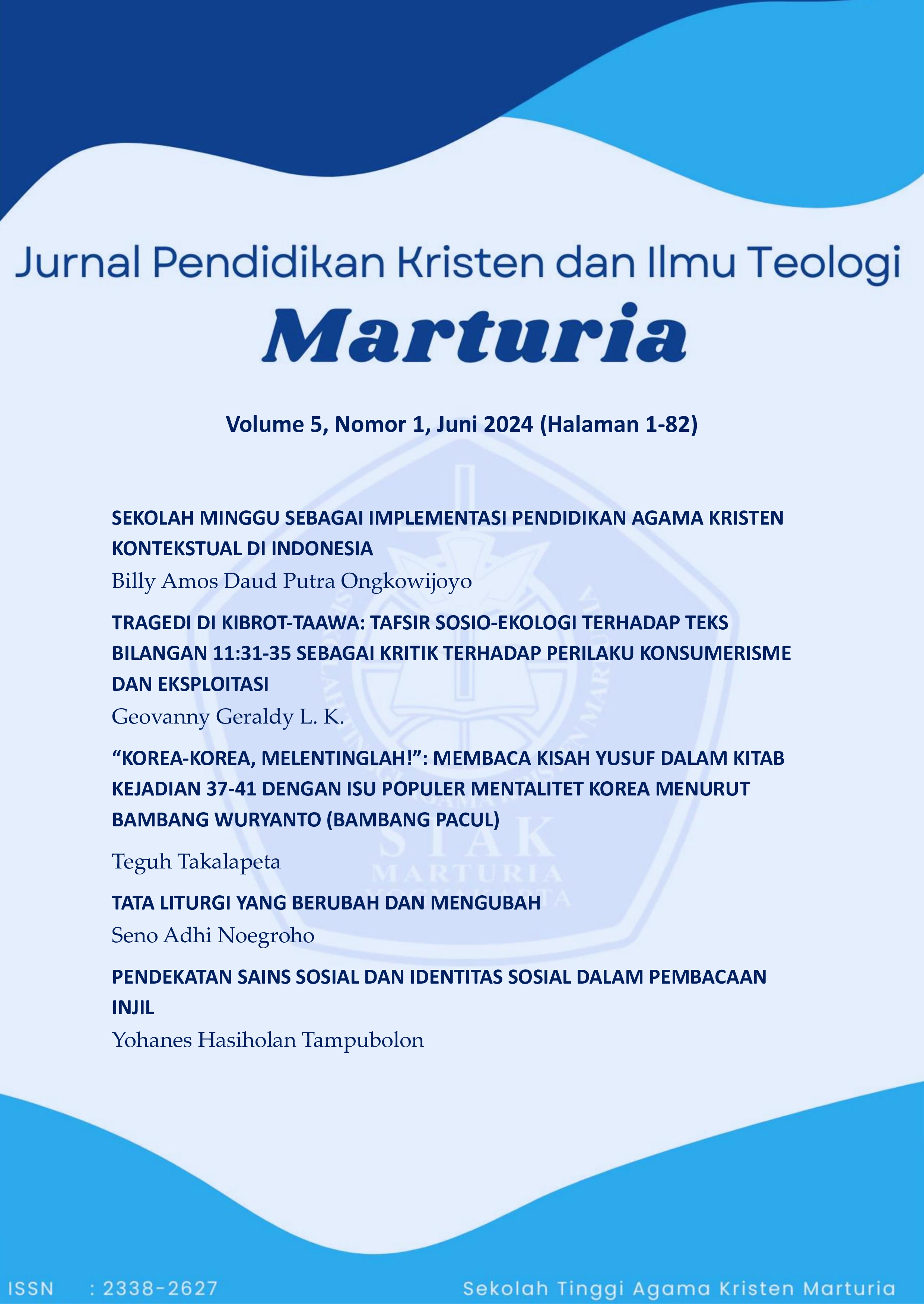 					Lihat Vol 5 No 1 (2024): Jurnal Pendidikan Kristen dan Ilmu Teologi Marturia
				